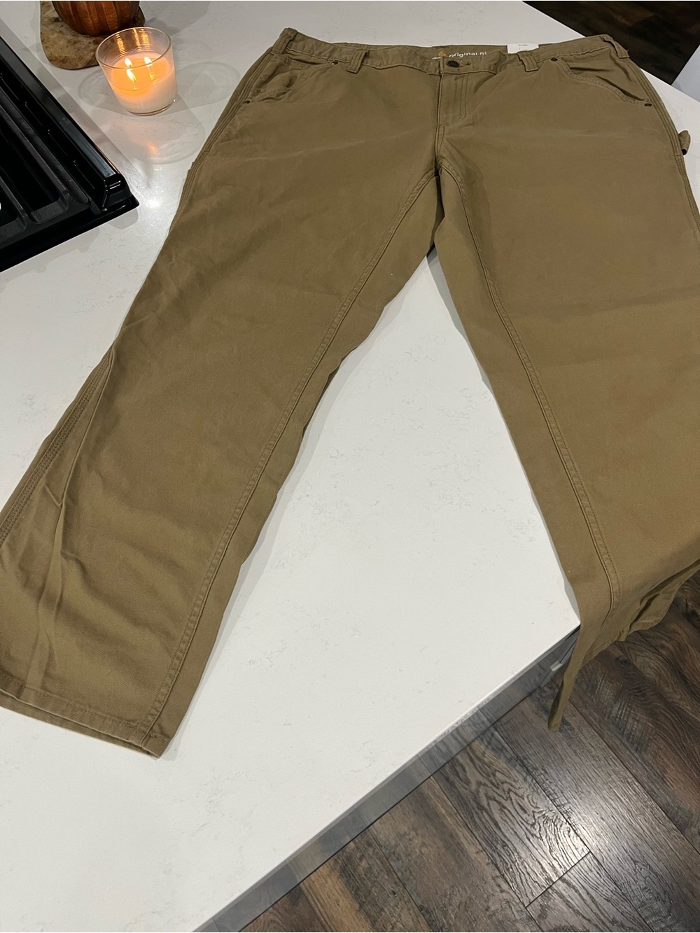 Carhartt Women's Straight Leg Work Pants in Brown